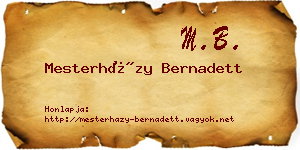 Mesterházy Bernadett névjegykártya