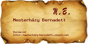 Mesterházy Bernadett névjegykártya