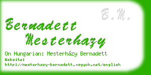 bernadett mesterhazy business card