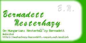 bernadett mesterhazy business card